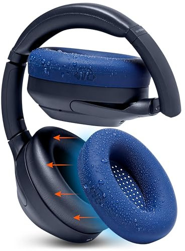 WC SweatZ XM4 - Patented Protective Earpad Sweat Covers for Sony WH1000XM4 by WC | Silicone Ear Covers for Sony WH-1000XM4 Headphones | Sweatproof & Easily Washable | Navy