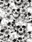Auspicium Sugar Skull Floral Peel and Stick Tapete Schwarz/Weiß Vinyl selbstklebende Tapetefür Schlafzimmer Möbel Papier abnehmbare Wanddekorationen 17,3in x 118in, 14,2 Quadratfuß/Rolle