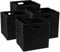 Eudokky 4 Pack Foldable Cube Storage Box, Plastic Storage Cube with Handle, 33 x 30.3 x 33 cm