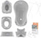 Hylat Baby Komplett-Set: Baby Badewanne mit Gestell, Badesitz und Abfluss, Kinder-Toilettensitz, Töpfchen, Kinderschemel - TÜV Rheinland zertifiziert - Lite-Kollektion