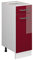 Vicco Unterschrank R-Line, Bordeaux Hochglanz/Weiß, 30 cm mit Schublade, ohne Arbeitsplatte