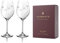 DIAMANTE Lot de 2 verres à vin universels en cristal - Motif floral découpé à la main avec cristaux - Coffret cadeau