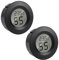 2 Pcs Reptile Thermometer Hygrometer, Round Monitor Humidity Meter Temperature Gauge Monitor LCD Digital Display for Spider Tortoise Tank Greenhouse Basement Lizard Dehumidifiers Humidifiers (Black)