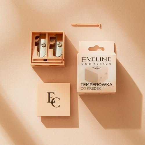 Eveline Cosmetics Dualer Anspitzer mit Behälter und Reiniger - Perfekt für Augen, Lippen und Augenbrauen