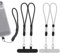 4 Pcs Wrist Phone Lanyard Adjustable Nylon Hand Wrist Straps Cell Phone Lanyard Strap with Tether Pads for Mobile Phones Kamera U-Disk