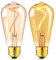 Hcnew E27 Edison Vintage Glühbirne, ST58 3W Warmweiss Retro Filament Glühbirne, Leuchtmittel 2700K Filament LED E27 Nachtlicht Birnen, Nicht Dimmbar, 2 Stück