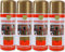 MORE FREE-Pintura Spray Antioxidante Metalizada Oro 400 Ml para las Superficies de Metal, Hierro y Aluminio,Pack de 4 Unidad