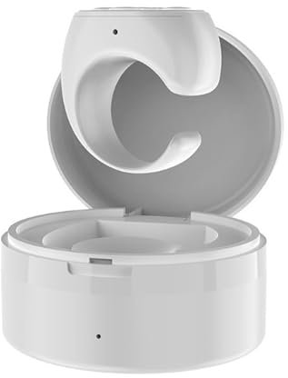 Fingertip Wireless Bluetooth Remote Control with Charging Box, Scrolling Ring for iPhone, Phone Scroller Remote, Scrolling Ring Remote Control, Fingertip Selfie Video Controller (White)