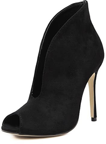 Stivali Moda da Donna 11CM/4.33IN Tacchi Alti Bocca a V Bocca dei Pesci Scarpe Stivali Cavi Discoteca Pole Dance Tacchi Alti Party Prom Club