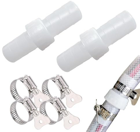 YJFY ® 2 Sätze Schlauchverbinder 3/4 zoll Kupplung 3/4 zoll Schlauchkupplung 0.75 zoll Schlauchverbinder 19 mm Zur Verlängerung von Wasserleitungen oder zur Reparatur von Rohrbrüchen (18mm-21mm)