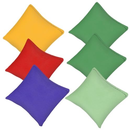 6 Stück Cornhole Säckchen, Dosenwerfen Nylon Sitzsäcke Werfen, Indoor Outdoor Spiele Spaß Party Spiel Werfen Spielzeug Geschenke (7x7CM)