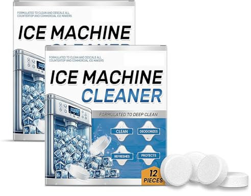 Eismaschinen-Reiniger Maker Entkalker, 12 Reinigungstabletten für Frigidaire, für Opal, hilft hartes Wasser und Mineralablagerungen zu entfernen, für großartig schmeckendes Eis