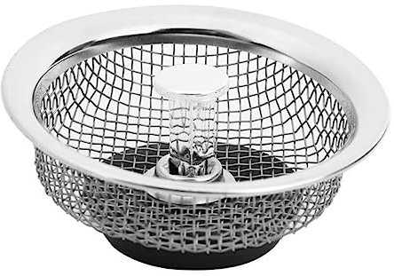 HOUDERCO 1pieza Colador De Fregadero De Acero Inoxidable Función De Tapón Filtro De Desagüe para Cocina Atrapador De Desechos Compatible Fregaderos Estándar