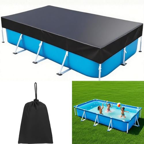 13 x 7Ft Rectangular Pool Cover for Above Ground Pool, Heavy-Duty Waterproof Dustproof Solar Cover, Winter Pool Cover, 157 in x 83 in Swimming Pool Cover, Strong Tear Resistant and Fade Resistant