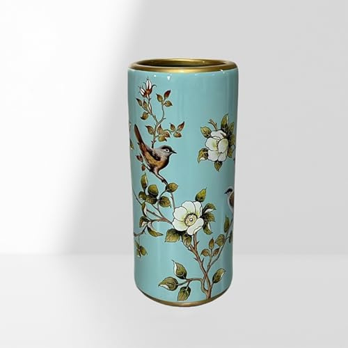 Handgefertigter Schirmständer aus Keramik – stilvolle Bodenvase für den Eingangsbereich, Heimbüro oder den Innenbereich – Aufbewahrungseimer für Stock – dekoratives Fässer-Design