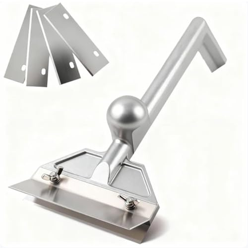 Grillspatel, Grillwender, Grillwerkzeug | Zerkleinerer/Schaber mit 5 Edelstahlklingen & Ergonomischem Aluminiumgriff | Grill Zubehör | ideal für Grill | Grill Geschenke für Männer