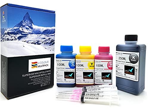 Office Channel24 Nachfülltinte Tinte Refill Set passend für Canon PG560 CL561 PG-560XL CL-561XL für Pixma TS5350 TS7450 TS5351 TS5352 TS5353 TS7451 TS 5355