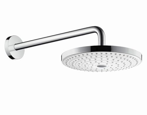 hansgrohe Raindance Select S 240 Duschkopf, Kopfbrause für Wandmontage, 2 Strahlarten, Weiß/Chrom