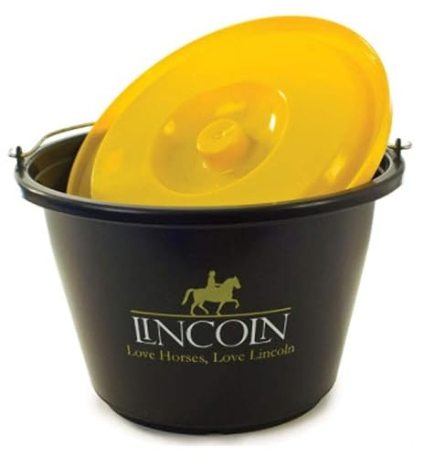 Lincoln Bucket With Lid Blk/Yell Lid 18 ltr