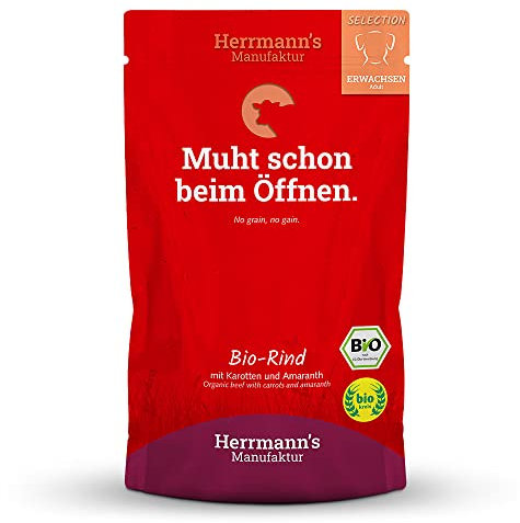 Herrmanns Rind mit Karotten und Amaranth, 15er Pack (15 x 150 g)