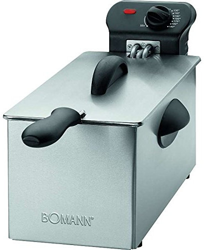 Edelstahl Fritteuse mit 2000 Watt (Kaltzonentechnik 3 Liter + Direkt im Fett befindliche Heizspirale zum geruchsarmen frittieren Friteuse)