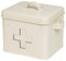 BARGAINS-GALORE Enamel Cream Storage Tin - Home Sweet, Kitchen Food Storage Containers With Lids & Carry Handles | Ideal For Home & Kitchen, Organiser | Strong, Durable & Long Lasting (First Aid Box)