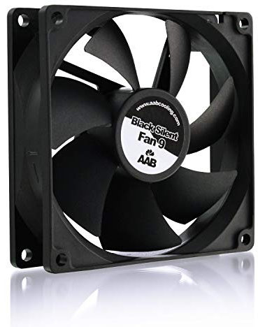 AABCOOLING Black Silent Fan 9 - Un Silencioso y Muy Efectivo Ventilador PC, Ventilador 92mm, Ventilador 12V, Ventilador 9cm, Fan Cooler, 76 m3/h, 1700 RPM 21 dB (A)