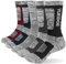 YUEDGE 5 paar Sportsocken für Herren Atmungsaktiv Wandersocken Trekkingsocken Hochleistung 38-42, Size ML, Schwarz/Grau/Hellgrau/Blau/Weinrot