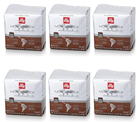 Illy 6-er Pack, 18 Kapseln Monarabica Brasilien, braun.