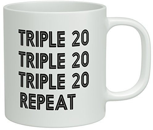 Shopagift Triple 20 Repeat Darts White 10oz Novelty Gift Mug Cup