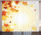 ABAKUHAUS Herbst Rustikaler Gardine, Fliegen Ahornblätter, Schlafzimmer Kräuselband Vorhang mit Schlaufen und Haken, 280 x 175 cm, Orange Senf