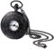 JewelryWe Taschenuhr Herren Retro geschnitzt Blumenmuster Römische Ziffern Analog Quarz Uhr mit Halskette Kette Pocket Watch Geschenk Schwarz