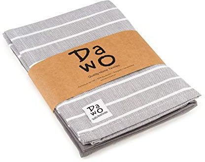 DaWo 3er-Set Geschirrtücher/Küchentücher aus 100% Baumwolle in Hellgrau mit Aufhänger | Öko-Tex Standard | weitere Farben erhältlich | 50x70 cm | stark mit 200g/m2 (Hellgrau)