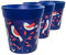 Hum Flowerpots, 22cm Set of 3, Various Patterns Colours and Sizes, Indoor/Outdoor Plastic Plant Pots, Blue Bird Placement