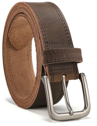 CHAOREN Full Grain Leather Belt for Men, Work Belts for Men Heavy Duty, Daily Wear for Jeans Pants