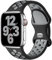 Upeak Sport Strap Compatible with Apple Watch Strap 44mm 45mm 46mm 42mm 49mm 40mm 38mm 41mm, Breathable Silicone Double Hole Band for iWatch Strap Series 10 9 8 7 6 5 4 3 2 1/SE/Ultra, L, Black/Grey