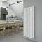 White Vertical Radiator 1600x544mm Double Flat Panel Designer Radiator Interior Design
