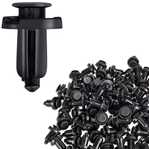 CarBole Rivets Clips Plastiques de Voiture 100Pcs 10mm,Clip de Fixation de Voiture,Clips de Porte de Voiture Fixation, Fixation de Carrosserie pour Auto Voitures Panneaux de Portes