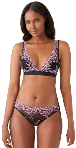 Wacoal Embrace Lace Soft Cup Wireless Bra Black/Berry Multi 34