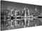 Estika Leinwand bilder - Manhattan New York Schwarz Weiß - 115x55 cm, 1 teilige kunstdruck - Wandbilder wohnzimmer, schlafzimmer, Moderne wanddeko, Bild auf leinwand - New York bilder - 2194A_1AE