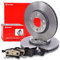 BREMBO Coated Disc Line Bremsenset Vorderachse Bremsscheiben Vorne Ø 280mm Belüftet & Bremsbeläge Kompatibel mit CHEVROLET ZAFIRA, OPEL ASTRA G, ASTRA H, COMBO, CORSA C, MERIVA A, B, ZAFIRA B, A