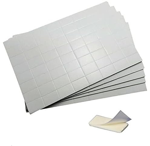 JKG® 320 x STRONG DOUBLE SIDED STICKY FOAM PADS - Self Adhesive White Craft Pads | For Home Office Walls, Car Dashboard | Hanging Signs, Posters, Photos, Doorbell (Nail, glue alternative) [HEAVY DUTY]