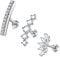 LAURITAMI 3stk 16G Chirurgenstahl Knorpel Ohr Piercing für Frauen CZ Diamant 6mm Stab Tragus Stecker Cartilage Helix Conch Ohrringe