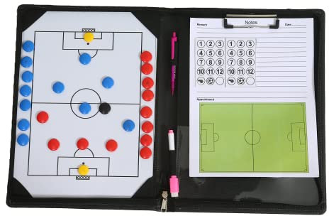 Netsportique POWERSHOT Faltbare Taktikmappe für Fußball - Fußball-Trainermappe - mit Taktiktafel inkl.