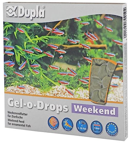 Dupla Gel-O-Drops Weekend I 12 x 2 g I spezielles Wochenendfutter für bis zu 6 Tage I leicht dosierbares Zierfischfutter I nährstoffreiches Aquarienfutter I ungekühlt aufbewahrbar