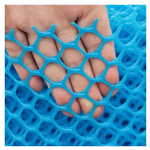 WDJBPSH Gartenzaun Blau Kunststoff Mesh-Zaun-Rolle, Balkongarten Zaunnetz für Katzen Hunde Kaninchen Enten, 50cm/80cm/100cm/120cm Breit Maschendrahtzaun (Color : 1.8cm Hole, Size : 1x10m(3.2x32ft))