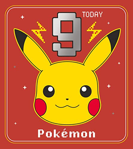 Danilo Promotions LTD Pokemon-Karte zum 9. Geburtstag, Kinder-Geburtstagskarte für 9. Geburtstag, Pokemon-Karte für Kinder, offiziell lizenzierte Geburtstagskarte, mehrfarbig, 17,8 x 15,2 cm