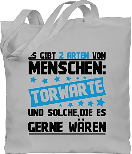 Baumwolltasche - Handball WM 2023 Trikot Ersatz - Es gibt 2 Arten von Menschen - Torwarte - Unisize - Hellgrau - handballer jutebeutel hanball halbball handball. handball, beachhandball sport