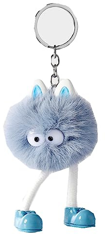 freesiom Porte Clé Clef Femme Pompon Poil Monstre Enfant Pendentif Kawaii Peluche Artificiel Original Chic Fantaisie Accessoire de Sac Décoration Voiture Cadeau Pas Cher