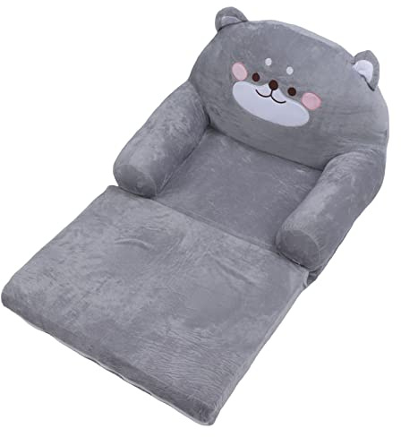 Pyhodi 2-in-1-Klappsofa für Kinder, Niedliches Graues Hundesofa, Breites Sofa Zum Umwandeln in Liege, Weiche Kindercouch, Ausklappbares Schlafsofa für Kinder, für Schlafzimmer, (2 Ebenen)